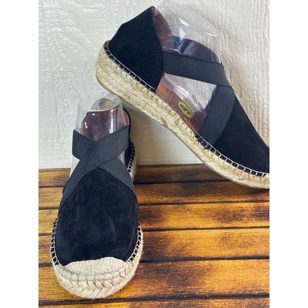 Fabiola‎ Espadrille Flats Women's 9 Suede Cross Strap Slip On Shoes